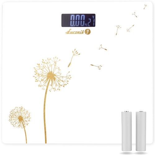 Elektroniczna waga łazienkowa Łucznik BS-973 W18 - White Dandelion Dream #1
