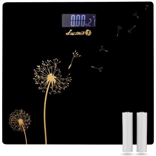 Elektroniczna waga łazienkowa Łucznik BS-973 W19 - Black Dandelion Dream #1