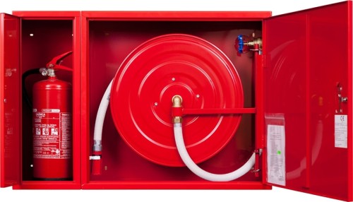 Hydrant wewnętrzny Z-25/20G zawieszany z wężem półsztywnym 25mm dł. 20m i miejscem na gaśnicę