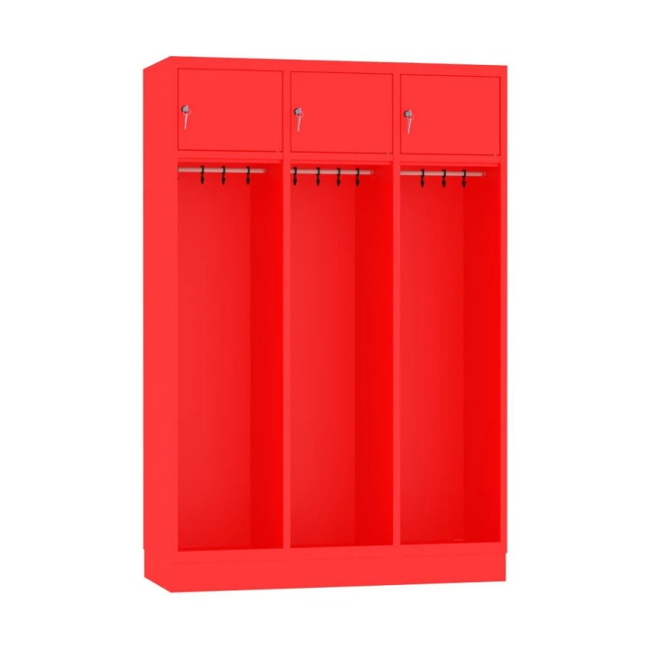 Szafa ubraniowa STR400/3b na cokole, potrójna