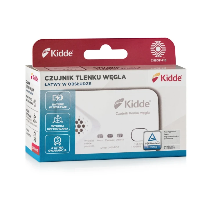Czujnik tlenku węgla (czadu) Kidde 2030-DCR