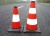 Pachołek drogowy 40 cm czerwony odblaskowy