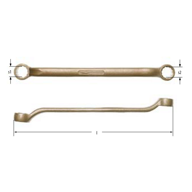 Klucz oczkowy dwustronny 17/19 mm, DIN 897, nieiskrzący