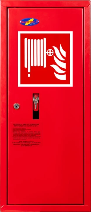 Hydrant wewnętrzny Z-25/20 wykonanie boczne, zawieszany z wężem półsztywnym 25mm dł. 20m