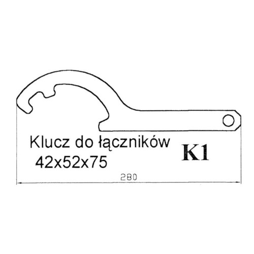 Klucz do łączników Storz 42, 52 i 75, typ K1