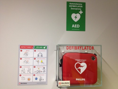 Oznakowanie AED - Tablica Instrukcja postępowania AED Philips FRx