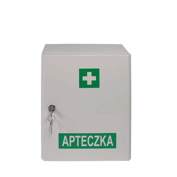 Apteczka przemysłowa pierwszej pomocy VERA1 DIN 13164 w szafce metalowej