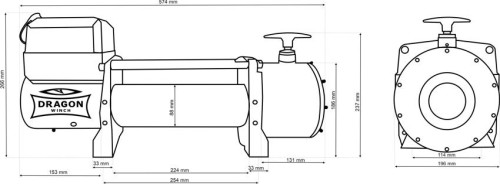 Wyciągarka samochodowa Dragon Winch DWT 16000 HD Truck