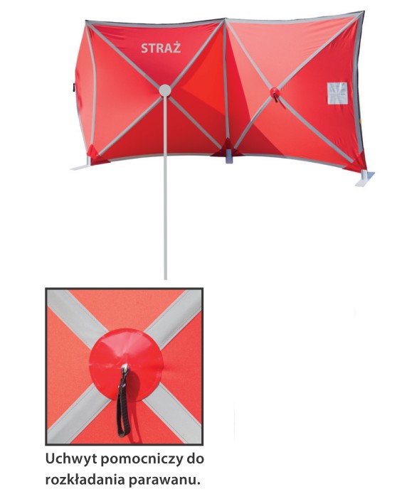 Parawan osłaniający zdarzenie GT-030 1,6x1,6m z odblaskami
