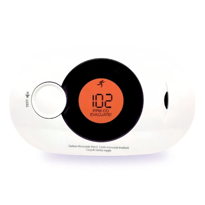 Czujnik tlenku węgla (czadu) FIREANGEL FA3322-INT z LCD, 10 lat