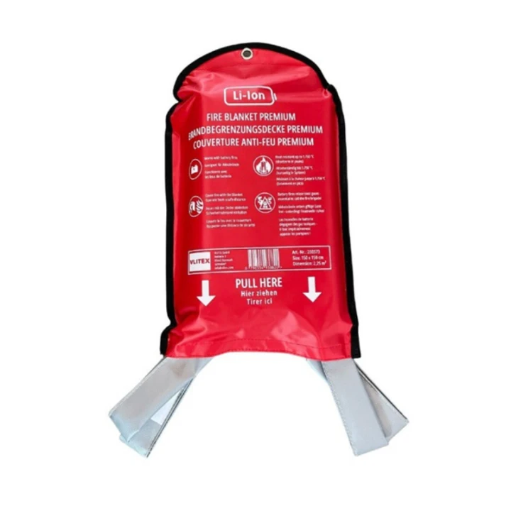 Koc Gaśniczy VLITEX PREMIUM 1,5 x 1,5m do Urządzeń Elektrycznych + Torba