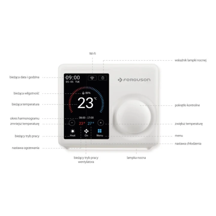 Programowalny Termostat Ferguson Wi-Fi FS2TH
