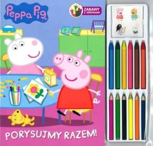 Peppa Pig Zabawy z kredkami Tom 1 Porysujmy razem!