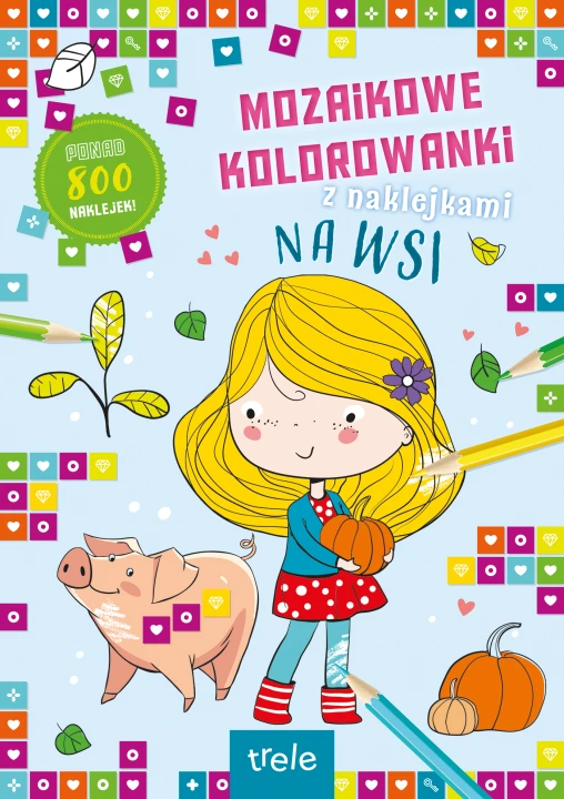 Na wsi Mozaikowe kolorowanki