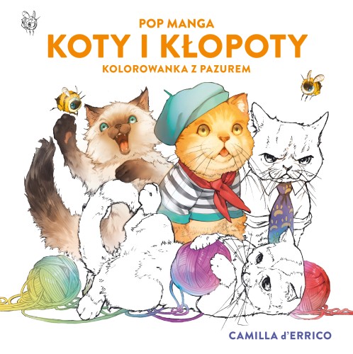Pop manga. Koty i kłopoty. Kolorowanka z pazurem