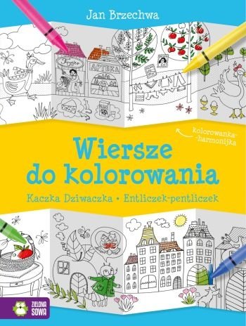 Wiersze do kolorowania Kaczka Dziwaczka Entliczek-pentliczek Jan Brzechwa