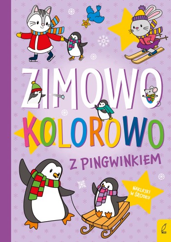 Zimowo kolorowo z pingwinkiem