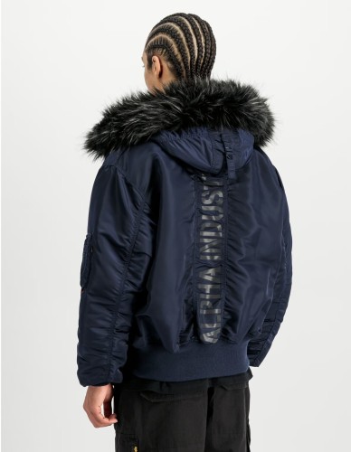 Zimowy flek 45P Hooded Custom Alpha Industries Replica Blue