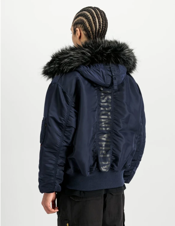 Zimowy flek 45P Hooded Custom Alpha Industries Replica Blue