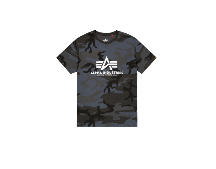 Alpha Industries Basic Big Logo Camo T-Shirt - Black Camo