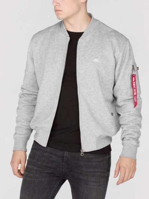 Alpha Industries X-Fit Sweat Jacket Ma-1 Bluza Grey Heather
