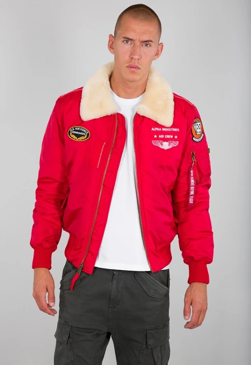 Kurtka Air Force Injector III Alpha Industries Speed Red