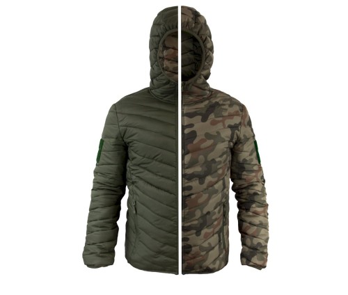 Kurtka puchowa dwustronna Texar Reverse - Olive/PL Camo