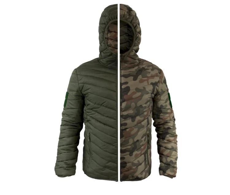 Kurtka puchowa dwustronna Texar Reverse - Olive/PL Camo