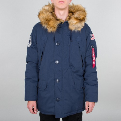 Długa Parka zimowa Polar Jacket New Navy Alpha Industries