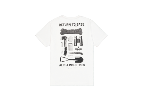 Koszulki męskie Alpha Industries  Return To Base T-Shirt - Biały