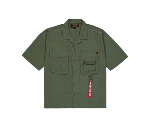 Koszula hawajska Alpha Industries Aloha Safari Shirt - Dark Olive