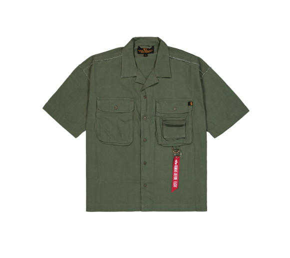 Koszula hawajska Alpha Industries Aloha Safari Shirt - Dark Olive