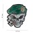 Zielone Berety Naszywka z czaszką PVC UV Green Beret