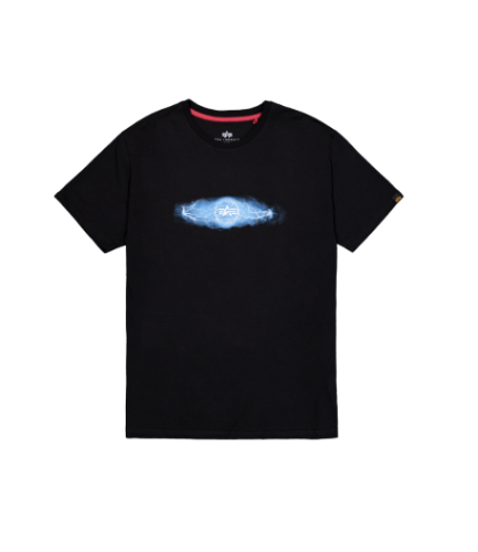 Koszulka Alpha Industries męska Lightning T-Shirt - Czarna / Niebieska