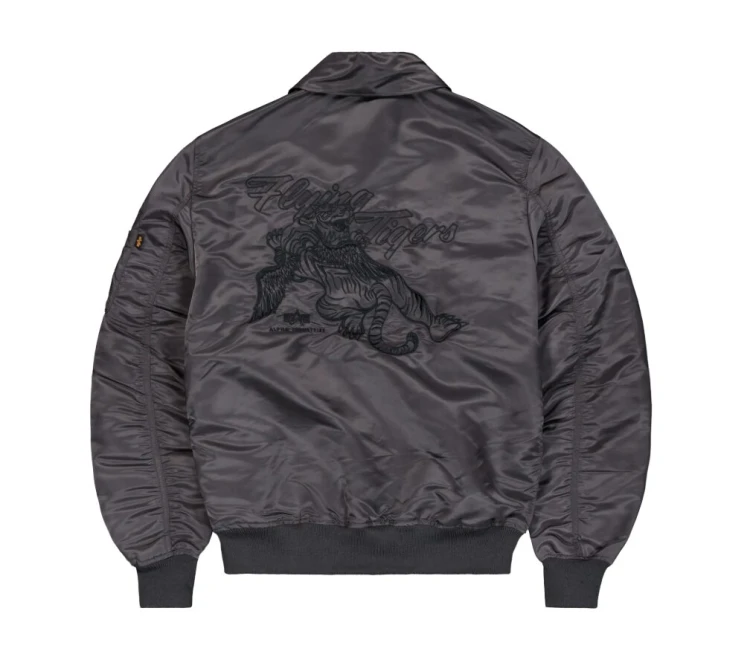 Flying Tigers CWU Bomber Jacket Alpha Industries Vintage Grey