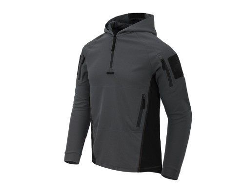 Koszulka polo męska długi rękaw Helikon Range Hoodie TopCool Shadow Grey / Czarny