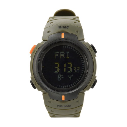 Zegarek Taktyczny Z Kompasem M-Tac Czarny Olive