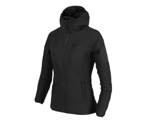 Kurtka Helikon Damska Womens Wolfhound Hoodie Climashield Apex Czarna
