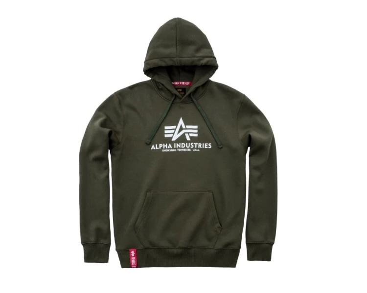 Alpha Industries Bluza Basic Hoody Dark Green