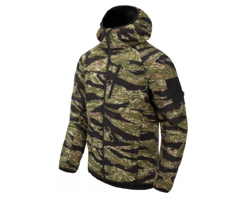 Kurtki zimowe męska Helikon Wolfhound Hoodie Climashield Apex Tiger Stripe