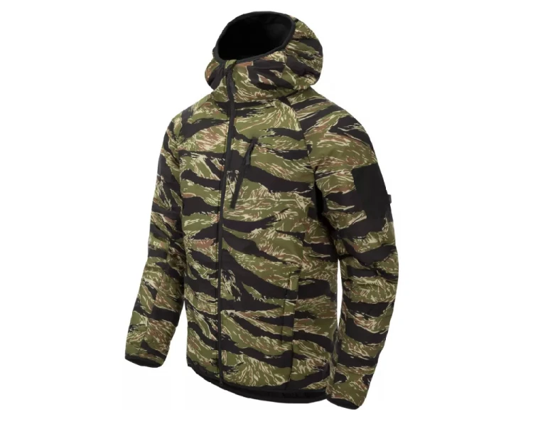 Kurtki zimowe męska Helikon Wolfhound Hoodie Climashield Apex Tiger Stripe
