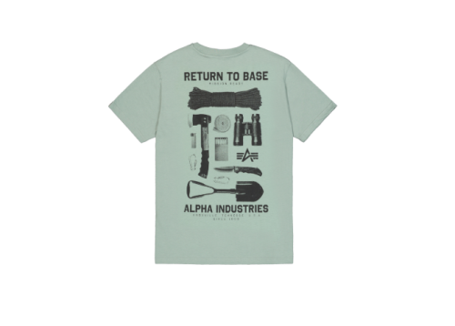 Koszulka Alpha Industries męska Return To Base T-Shirt - Frost Green