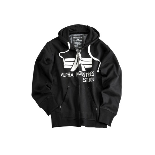 Alpha Industires Big A Classic Zip Hoody Bluza z kapturem czarny