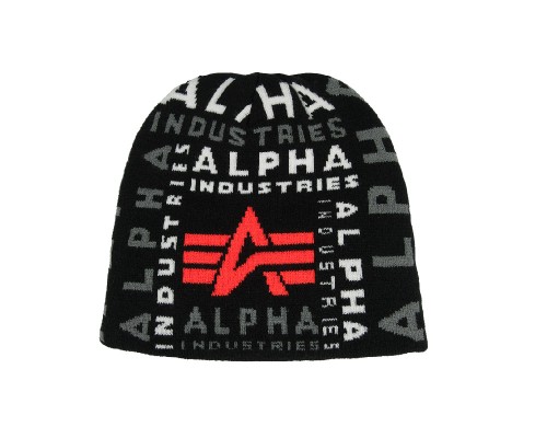 Alpha Industries AOP Beanie Czarna