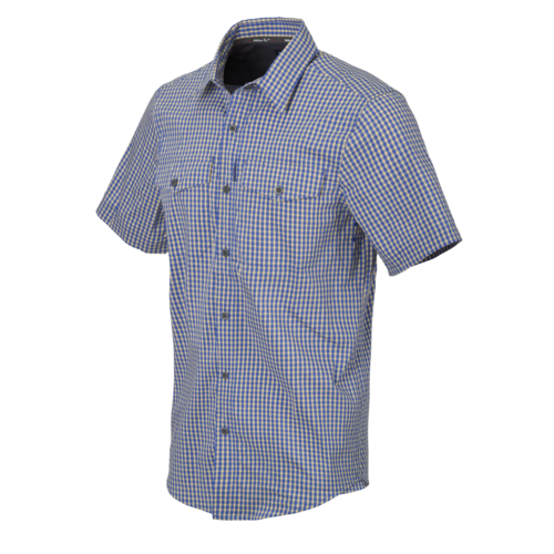 Koszula z krótkim rękawem Helikon Covert Concealed Carry Shirt SS - Royal Blue Checkered