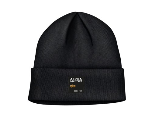 Alpha Industries Label Beanie Czarna