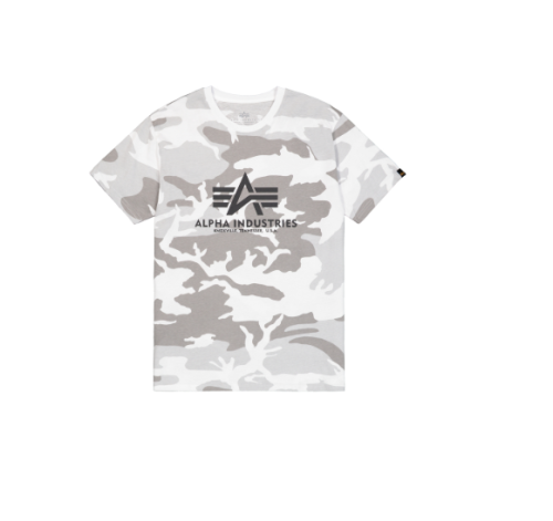 Alpha Industries Basic Big Logo Camo T-Shirt - White Camo