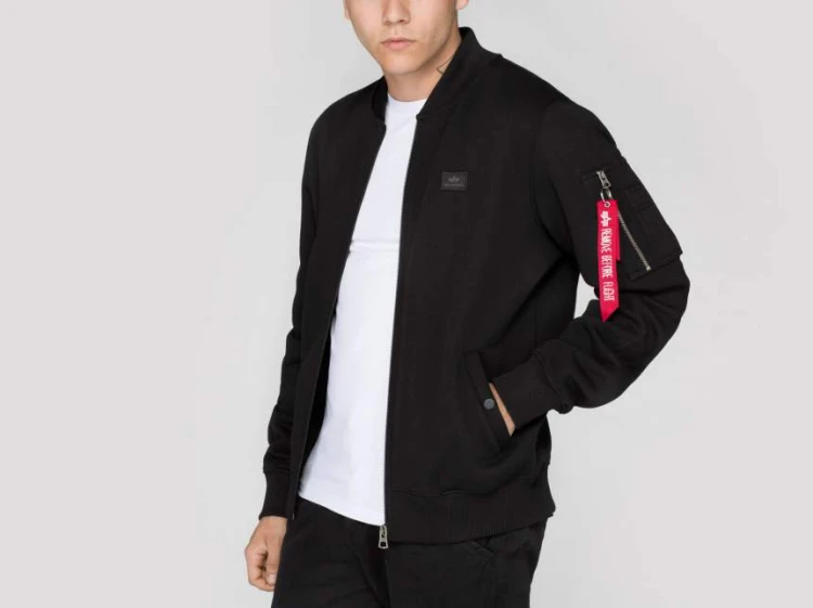 Alpha Industires X-Fit Sweat Jacket Ma-1 Bluza czarna