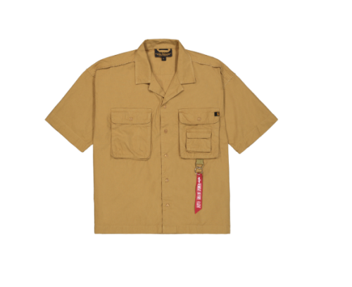 Koszula hawajska męska Alpha Industries Aloha Safari Shirt - Khaki