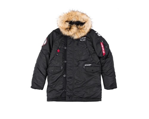 Parka z futrem N3B Heavy Airborne Alpha Industries Czarna